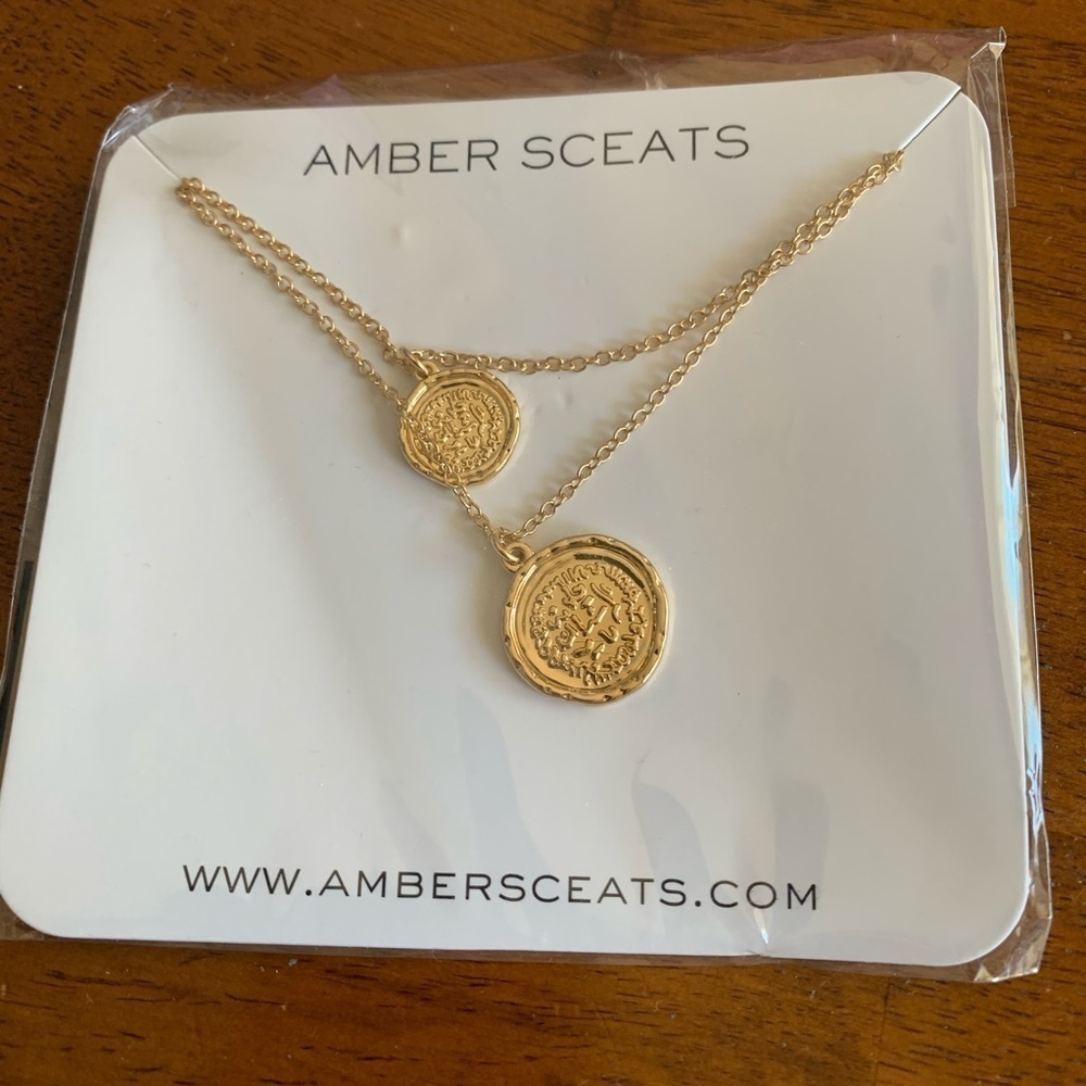 Amber Sceats Double Coin Necklace